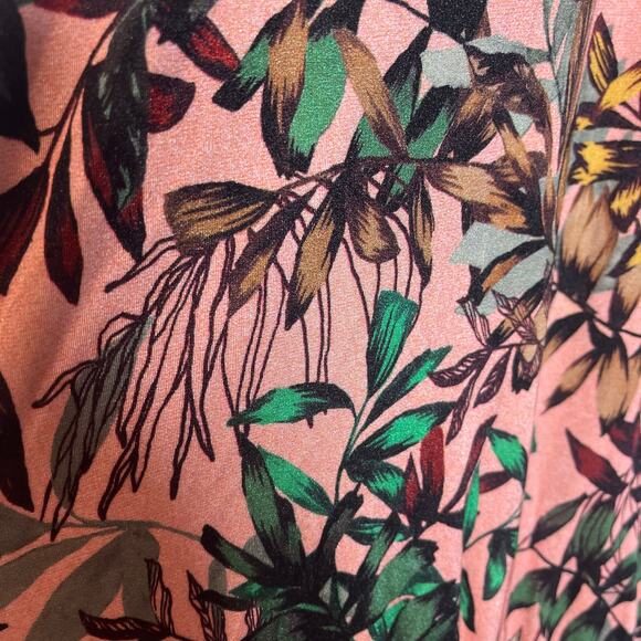 Athleta Estuary Aqualuxe Swim Dress Floral Tropical Ruched Medium EUC - Picture 4 of 7